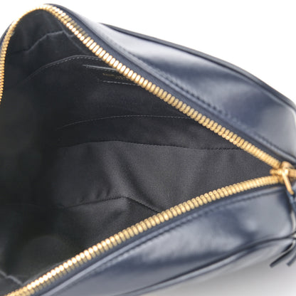 Saint Laurent Calfskin Matelasse Monogram Lou Camera Bag Deep Marine 5 of 9