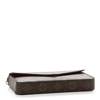 Louis Vuitton Monogram Pochette Felicie Chain Wallet Fuchsia 5 of 9