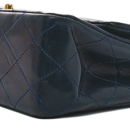 Chanel Lambskin Quilted Small Double Flap Navy 10 of 10
