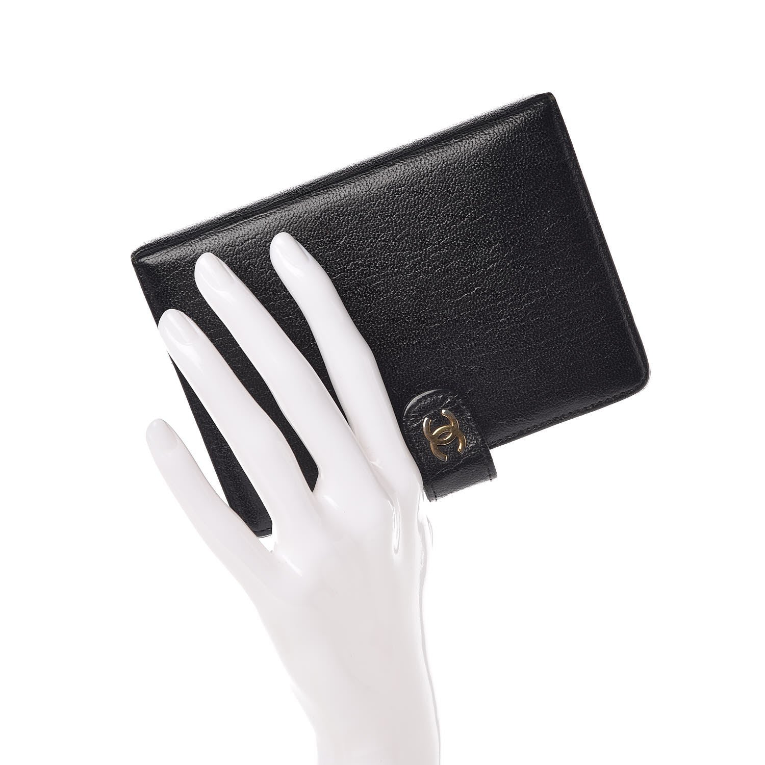 Chanel Goatskin Small Ring Agenda Planner Black 2 of 9