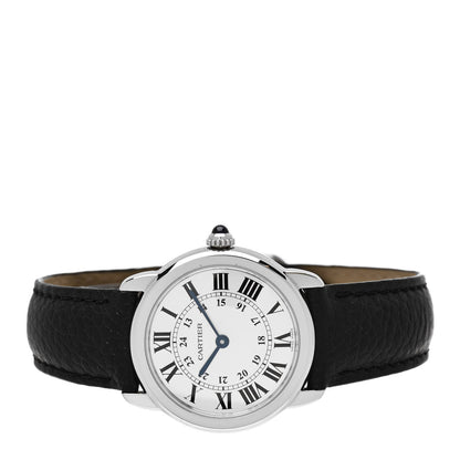 Cartier Stainless Steel Calfskin 29mm Ronde Solo Quartz Watch 2 of 5