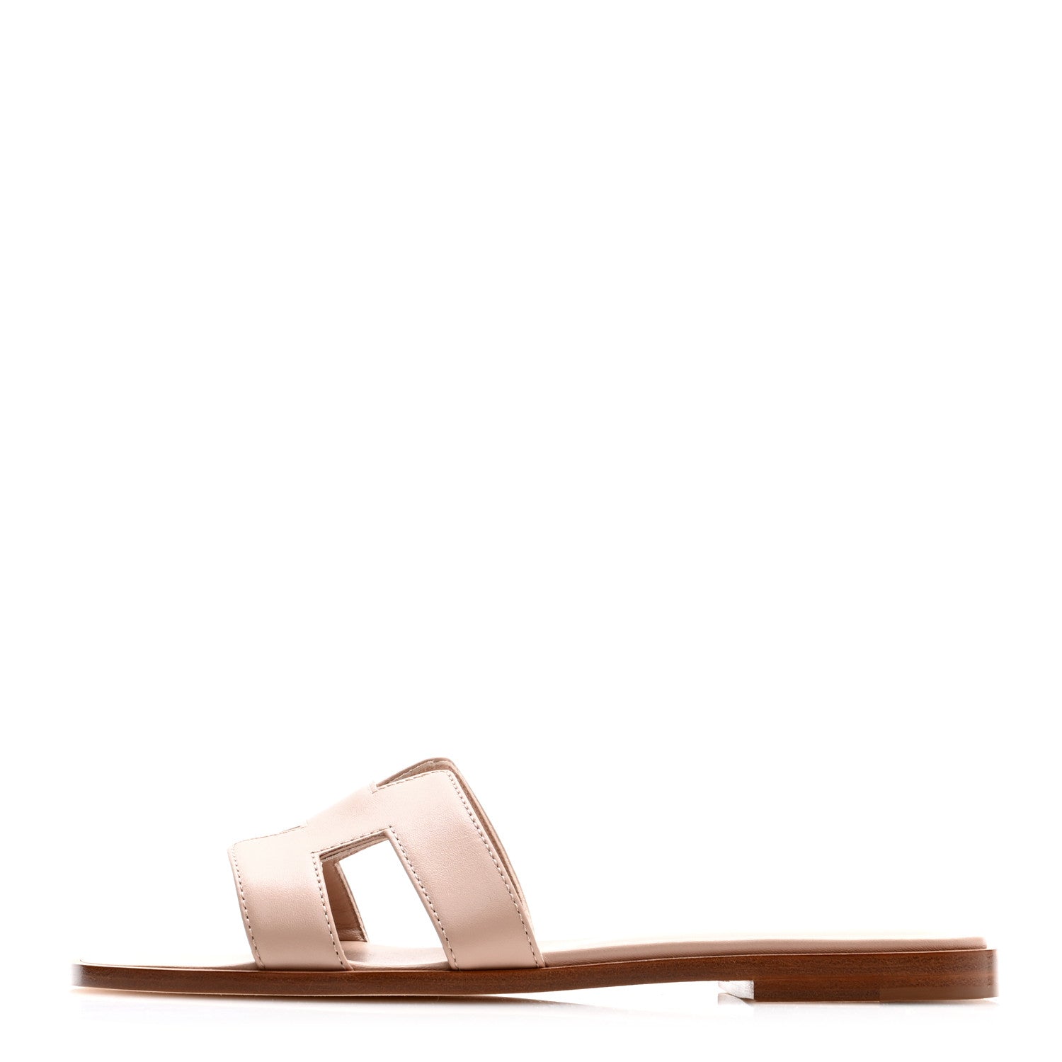 Hermes Box Calfskin Oran Sandals 36.5 Bois De Santal 1 of 9