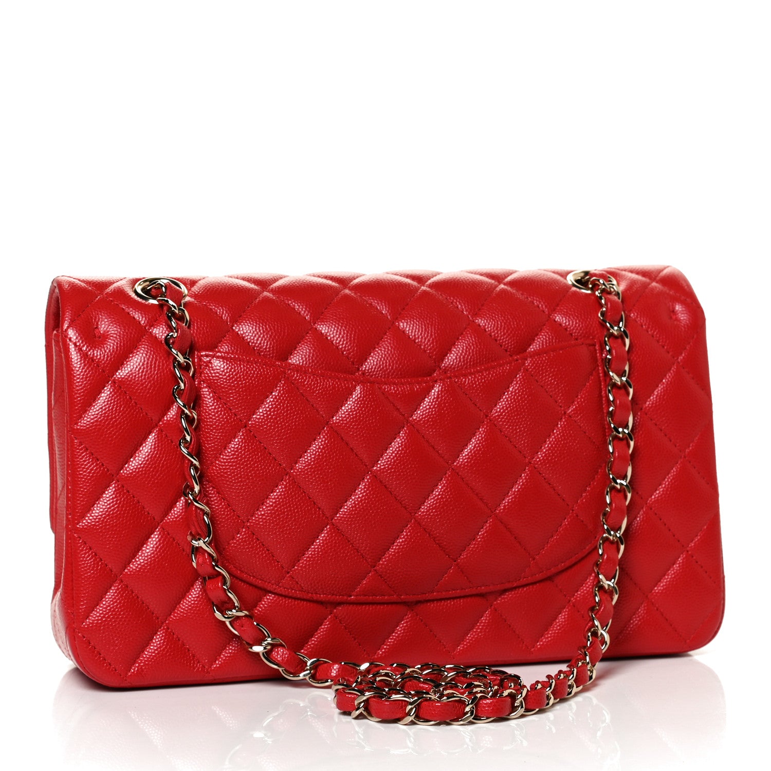 Chanel Caviar Quilted Medium Double Flap Red 3 of 11