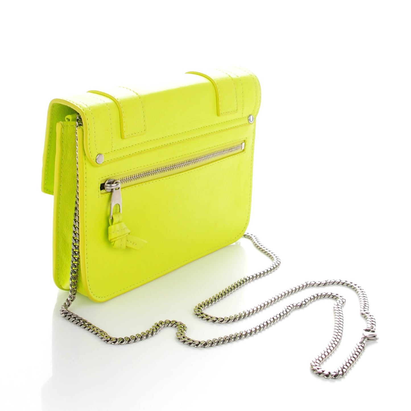 Lambskin PS1 Large Chain Wallet Citron