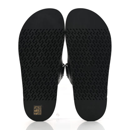 Hermes Calfskin Mens Chypre Sandals 41.5 Black 5 of 9