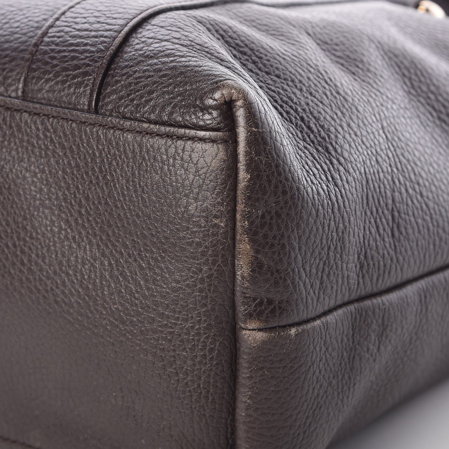 Gucci Calfskin Bamboo Top Handle Tote Dark Brown 13 of 15