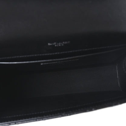 Saint Laurent Grain De Poudre Textured Mixed Matelasse Triquilt Medium Monogram Satchel Black 5 of 11