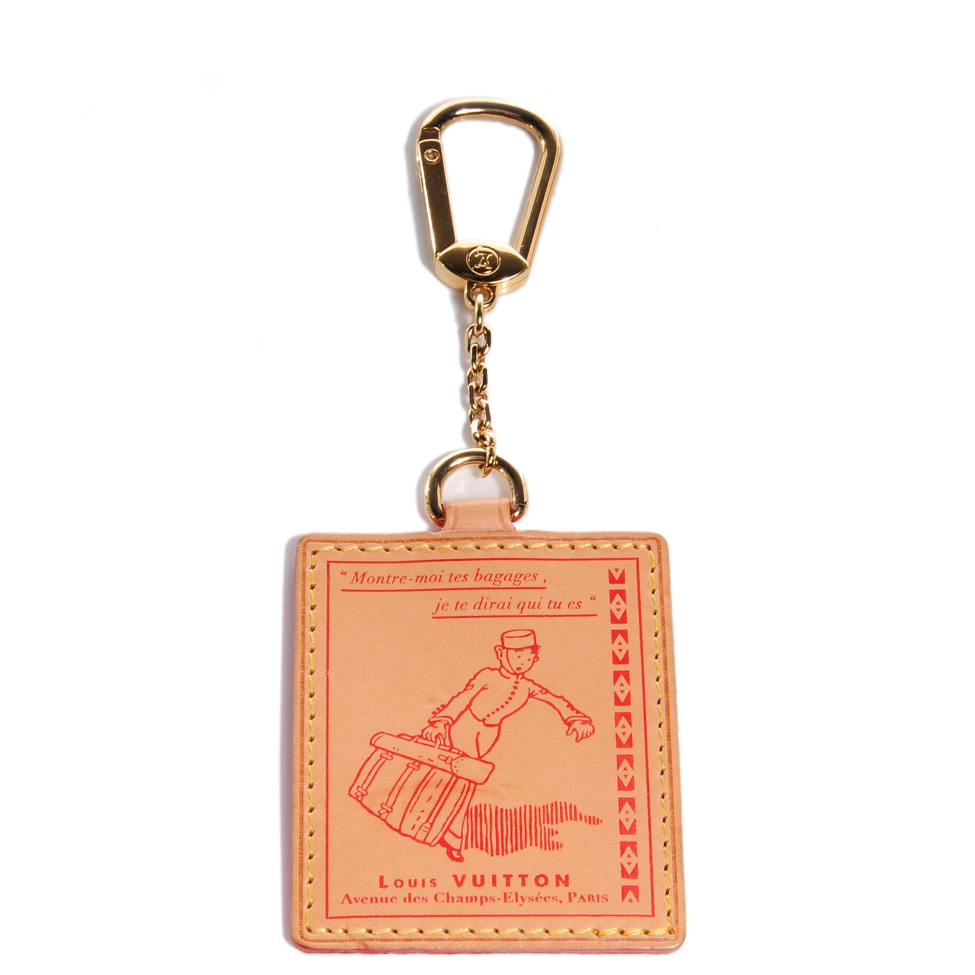 Louis Vuitton Vachetta Groom Key Ring Bag Charm 1 of 6
