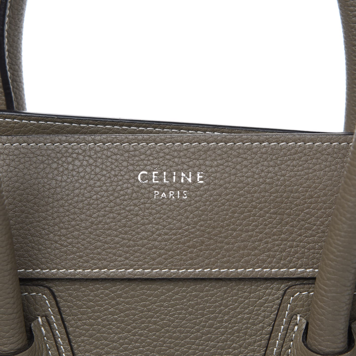 Drummed Calfskin Mini Luggage Souris
