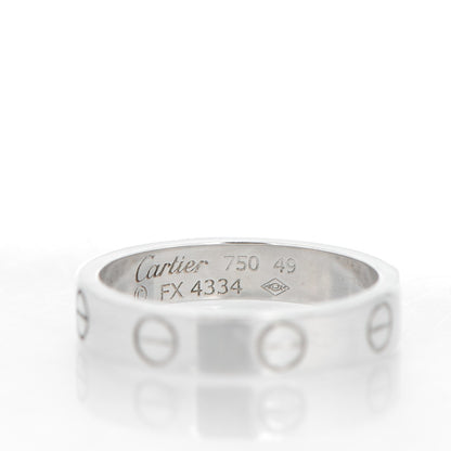 Cartier 18K White Gold 4mm LOVE Wedding Band Ring 49 4.75 4 of 4