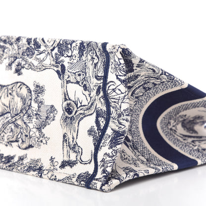 Christian Dior Canvas Embroidered Medium Dioriviera Toile De Jouy Book Tote Blue 7 of 11