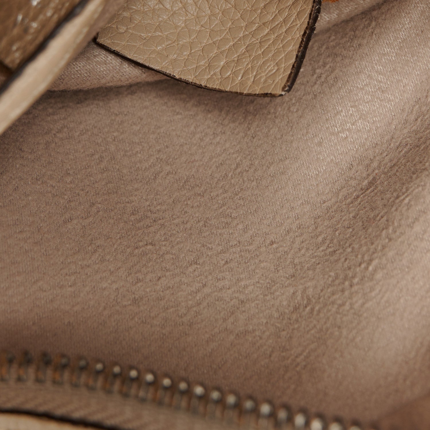 Celine Drummed Calfskin Nano Luggage Dune 7 of 12