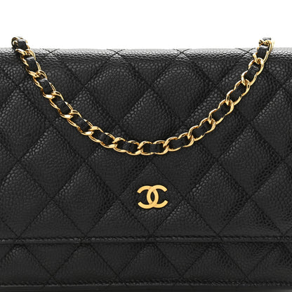 Chanel Caviar Quilted Wallet On Chain WOC Black 9 of 11
