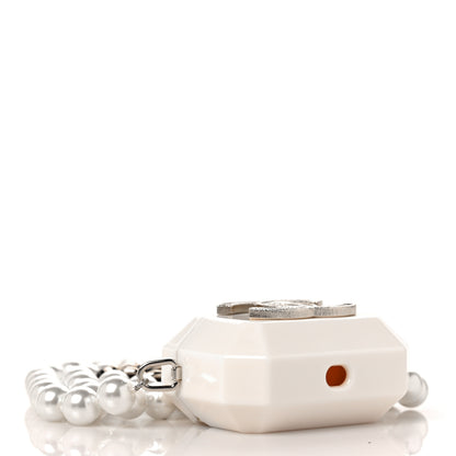 Chanel Resin Crystal Pearl Lambskin Airpods Pro Holder Necklace Pearly White 4 of 8