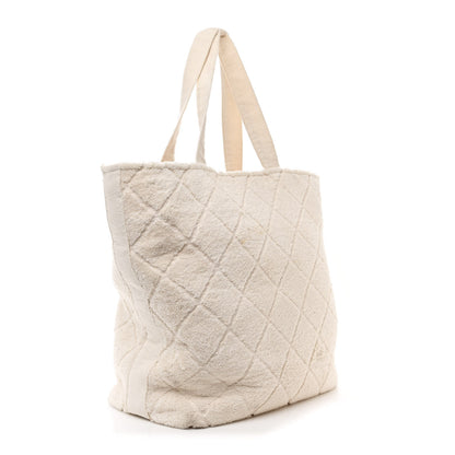 Chanel Terry Cotton CC Beach Tote Towel Set Ivory 4 of 14