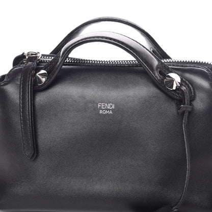 Fendi Shiny Nappa Crystal Croc Tail Mini By The Way Boston Bag Black Smoky Quartz 10 of 12