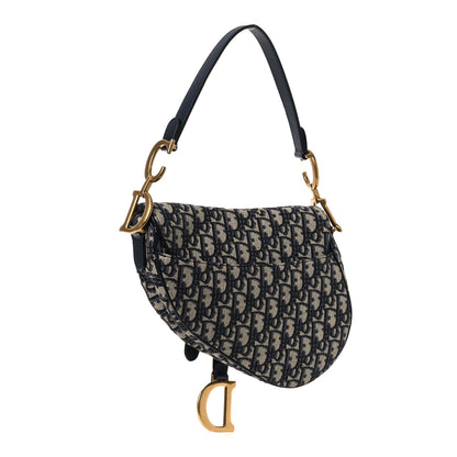 Christian Dior Oblique Saddle Bag Blue 3 of 11