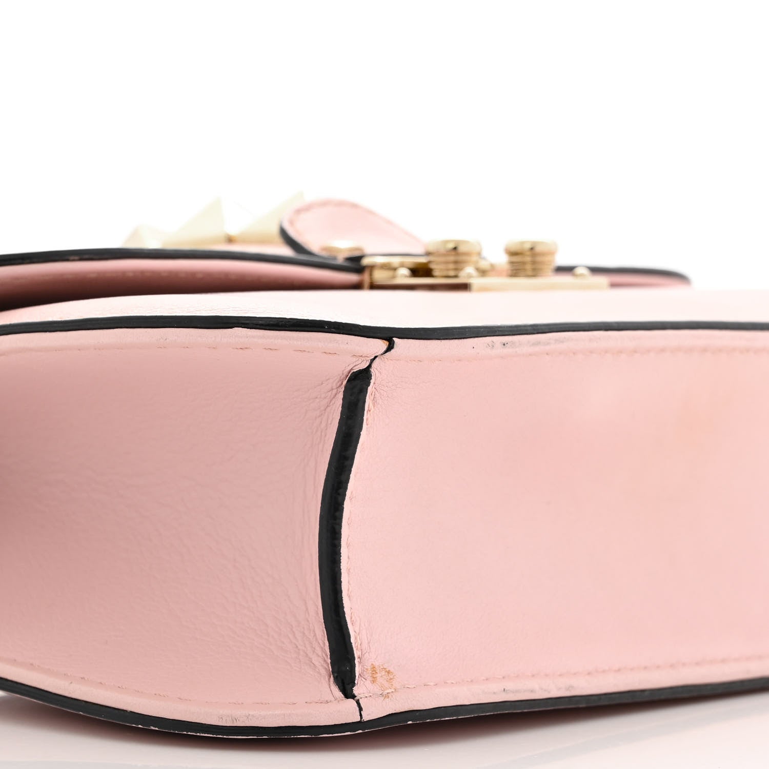 Valentino Garavani Vitello Small Glam Lock Rockstud Flap Water Rose 9 of 15