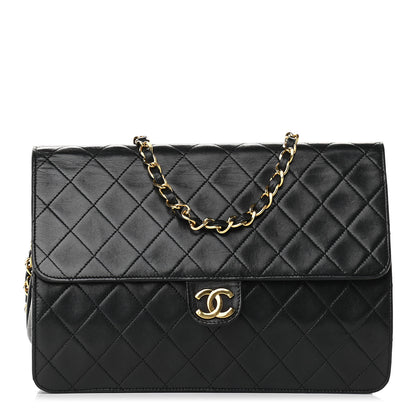 Chanel Lambskin Quilted Medium Single Flap Black 1 of 8