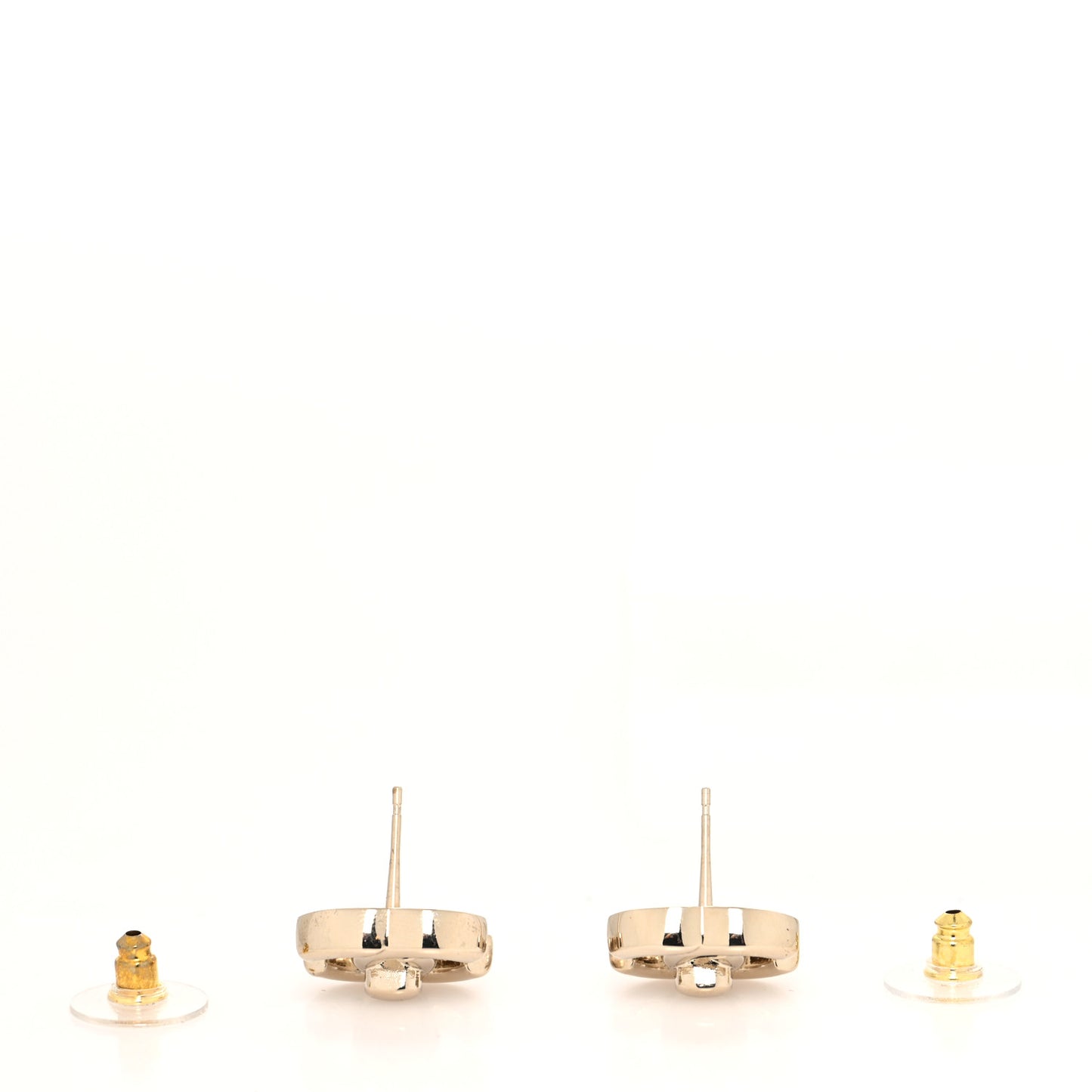 Metal CC Turnlock Earrings Gold