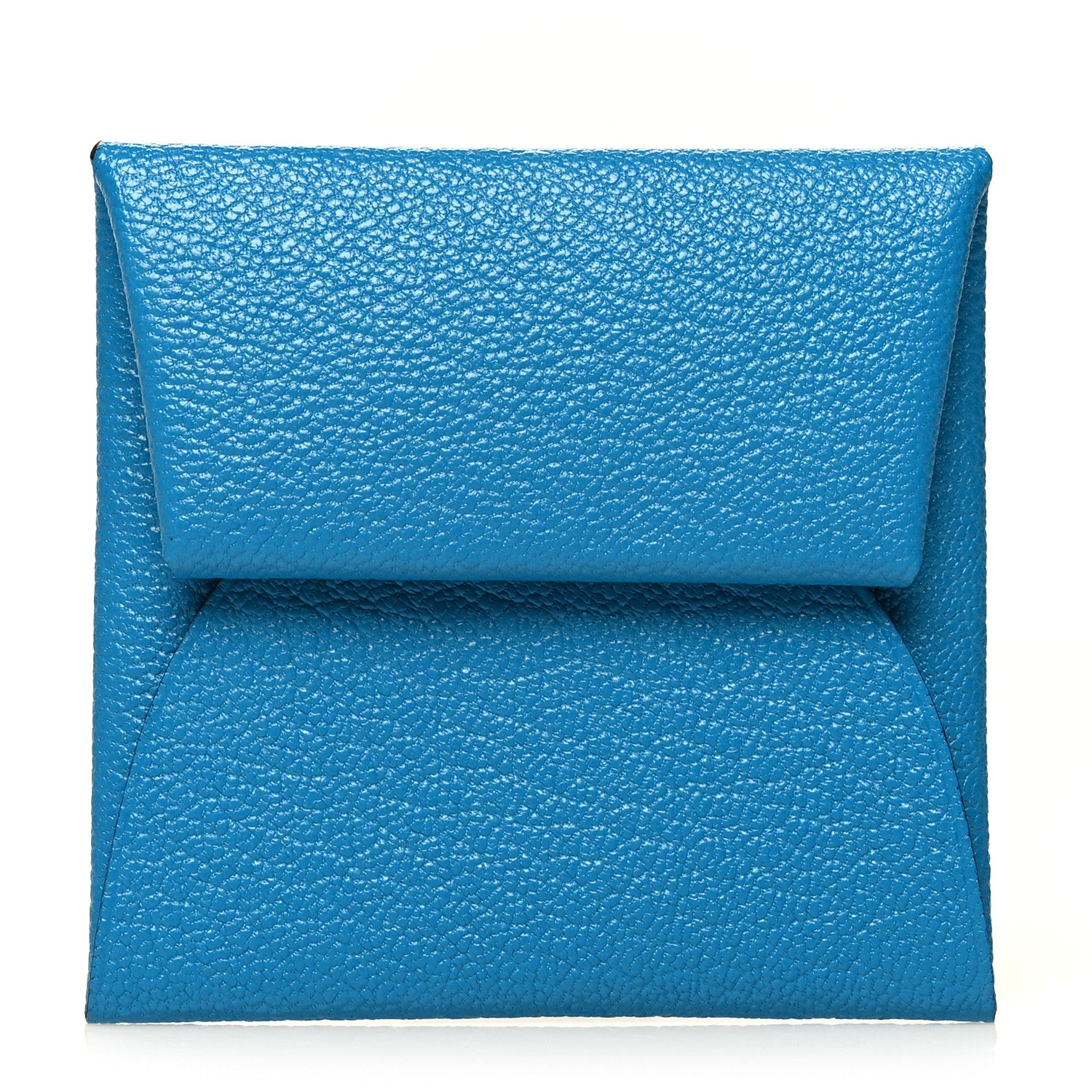 Hermes Chevre Mysore Bastia Verso Coin Purse Bleu Frida Cuivre 1 of 7