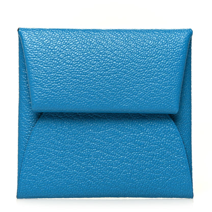 Hermes Chevre Mysore Bastia Verso Coin Purse Bleu Frida Cuivre 1 of 7
