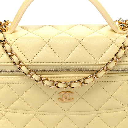 Chanel Caviar Quilted Trendy Handle Slim Vanity Light Yellow 8 of 11