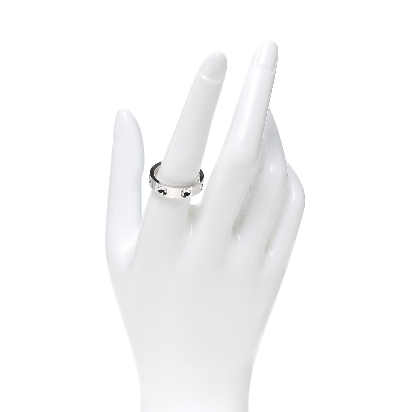 18K White Gold Empreinte Ring 58 8.5