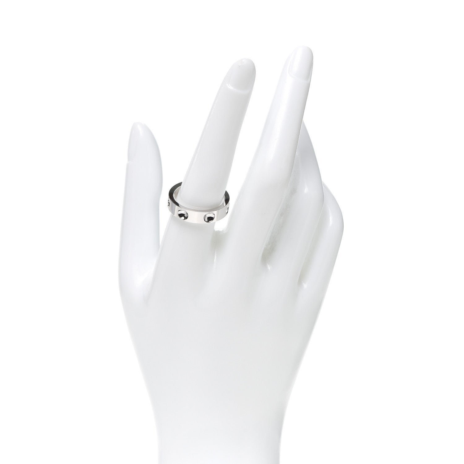 Louis Vuitton 18K White Gold Empreinte Ring 58 8.5 2 of 5