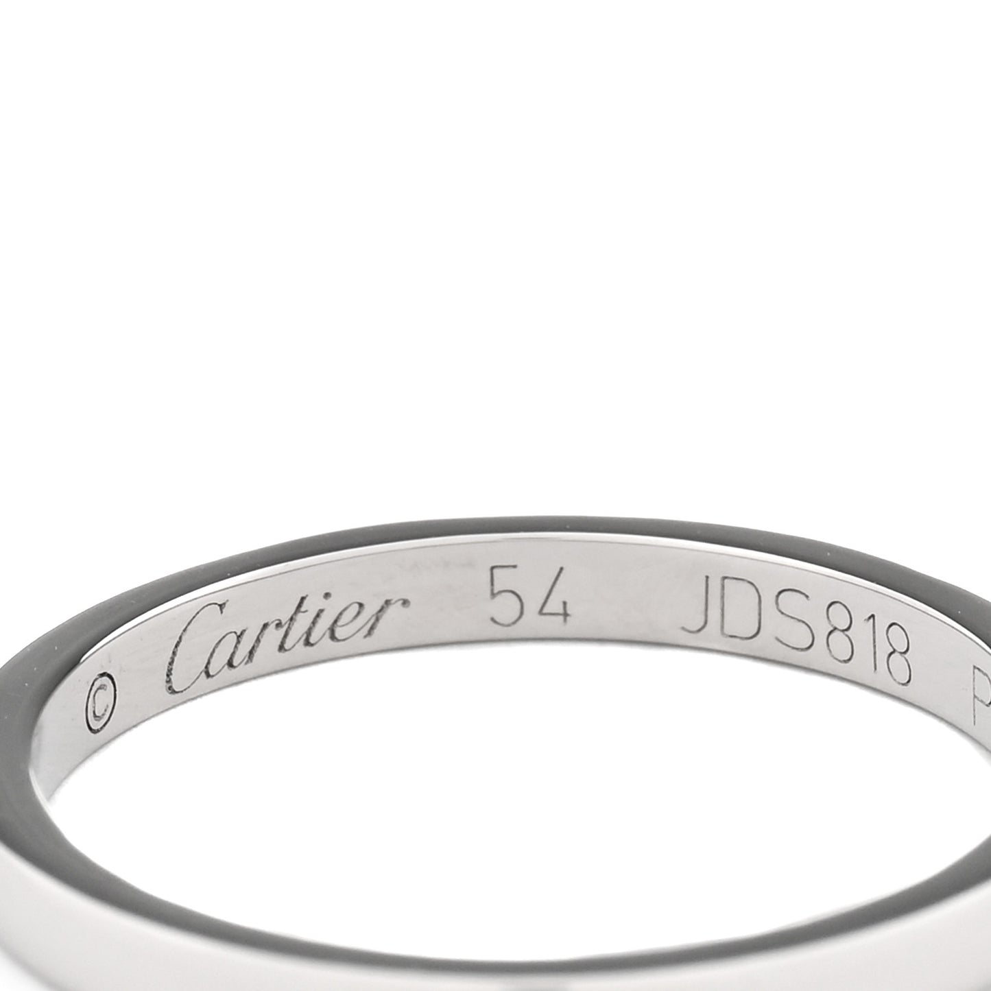 Platinum 2mm Ballerine Wedding Band Ring 54 6.75