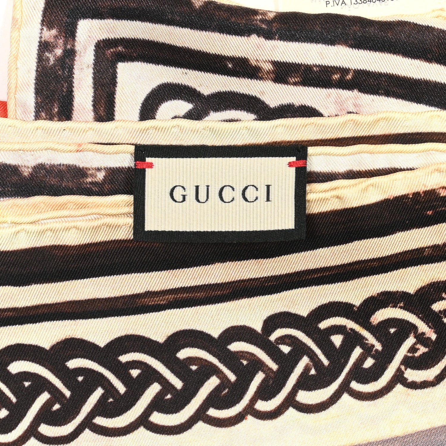 Gucci Silk Cave Canem Print Square Scarf 3 of 5