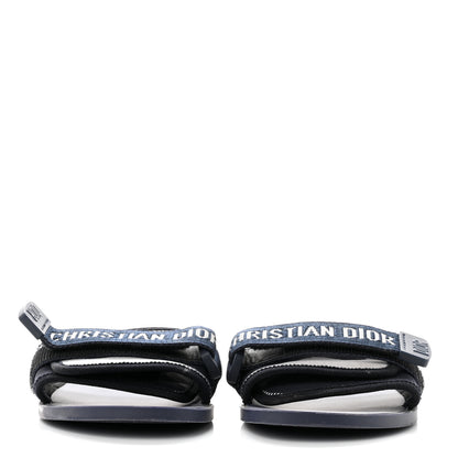 Christian Dior Technical Stretch Fabric Camouflage Dio(r)evolution Slide Sandals 36 Deep Blue 2 of 9