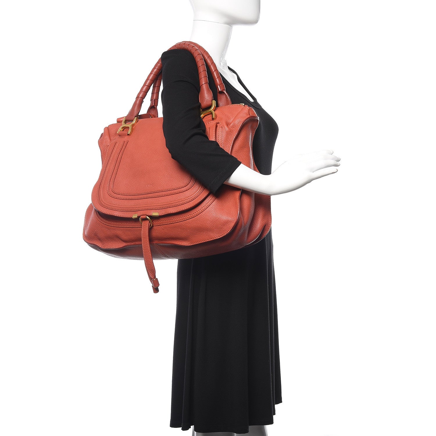 Chloe Calfskin Large Marcie Satchel Maple Leaf 2 of 19