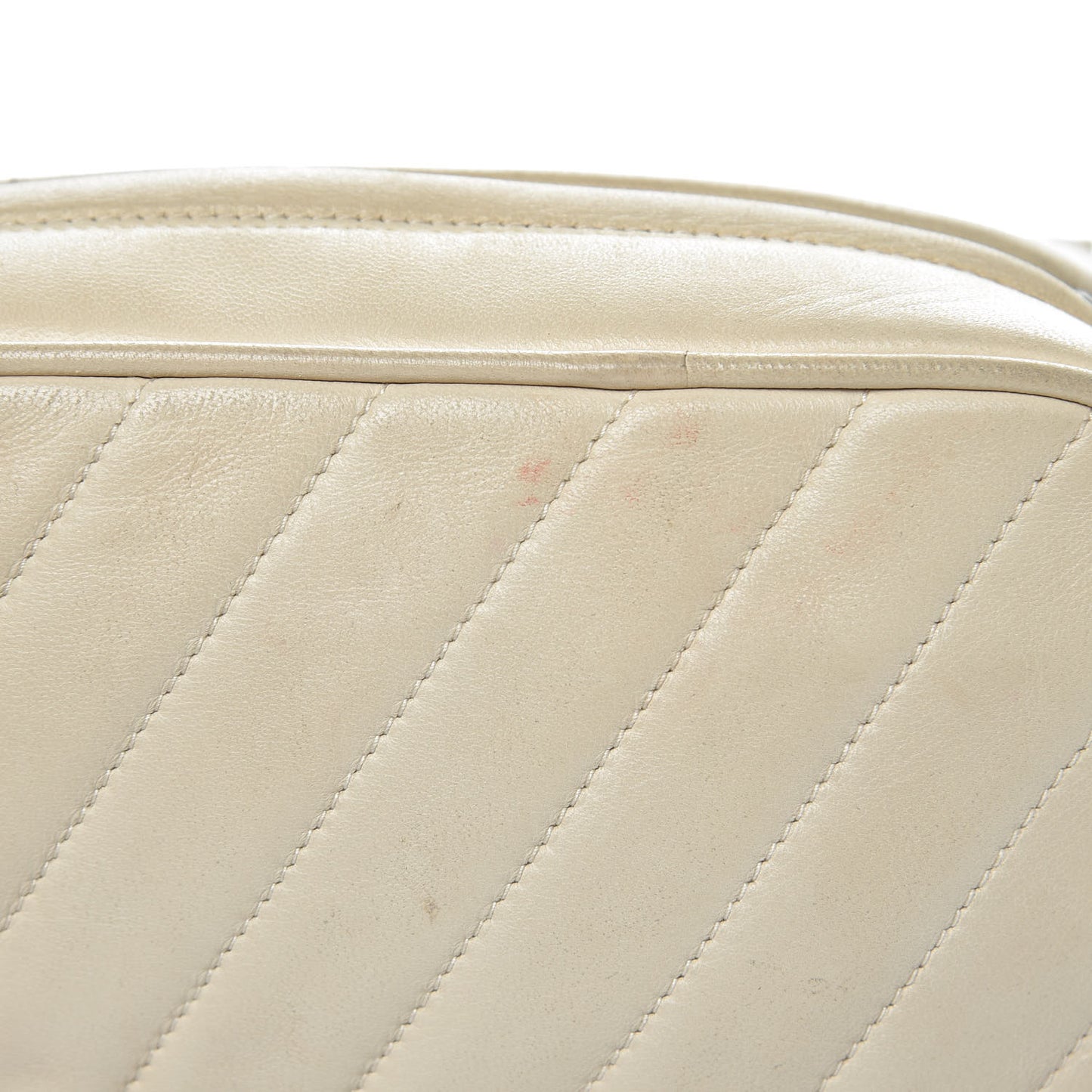 Lambskin Diagonal Quilted Tassel Camera Bag Light Beige
