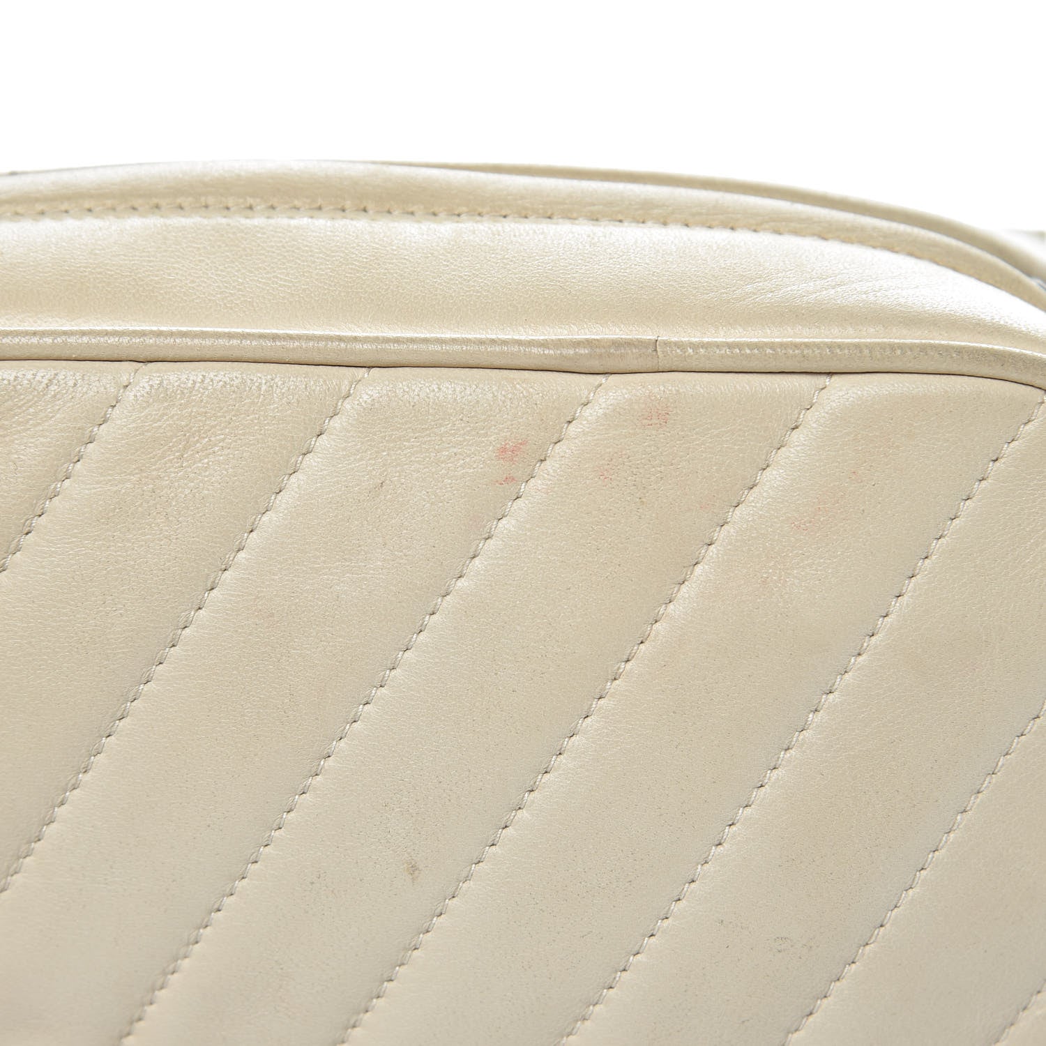 Chanel Lambskin Diagonal Quilted Tassel Camera Bag Light Beige 16 of 19