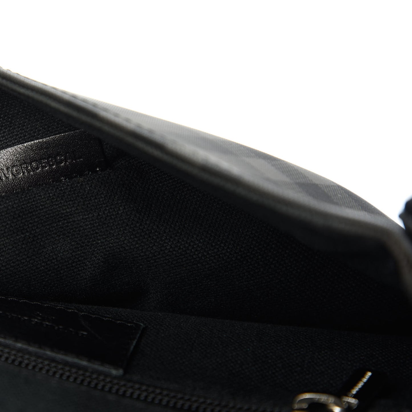 Smoked Check Crossbody Messenger Bag Black