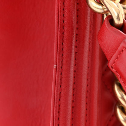 Chanel Lambskin Quilted Medium Boy Flap Red 12 of 12