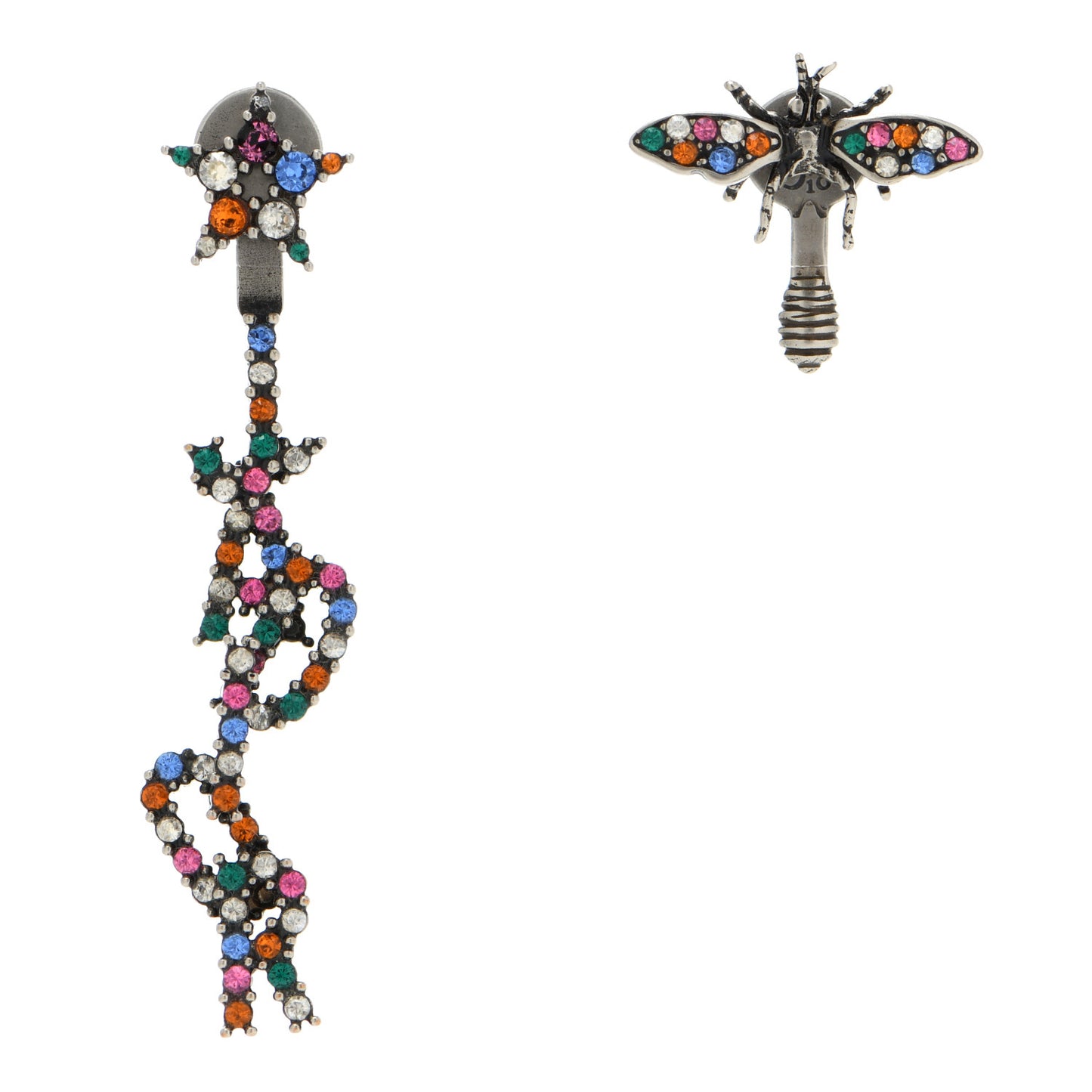 Palladium Crystal J'adior Earrings Multicolor