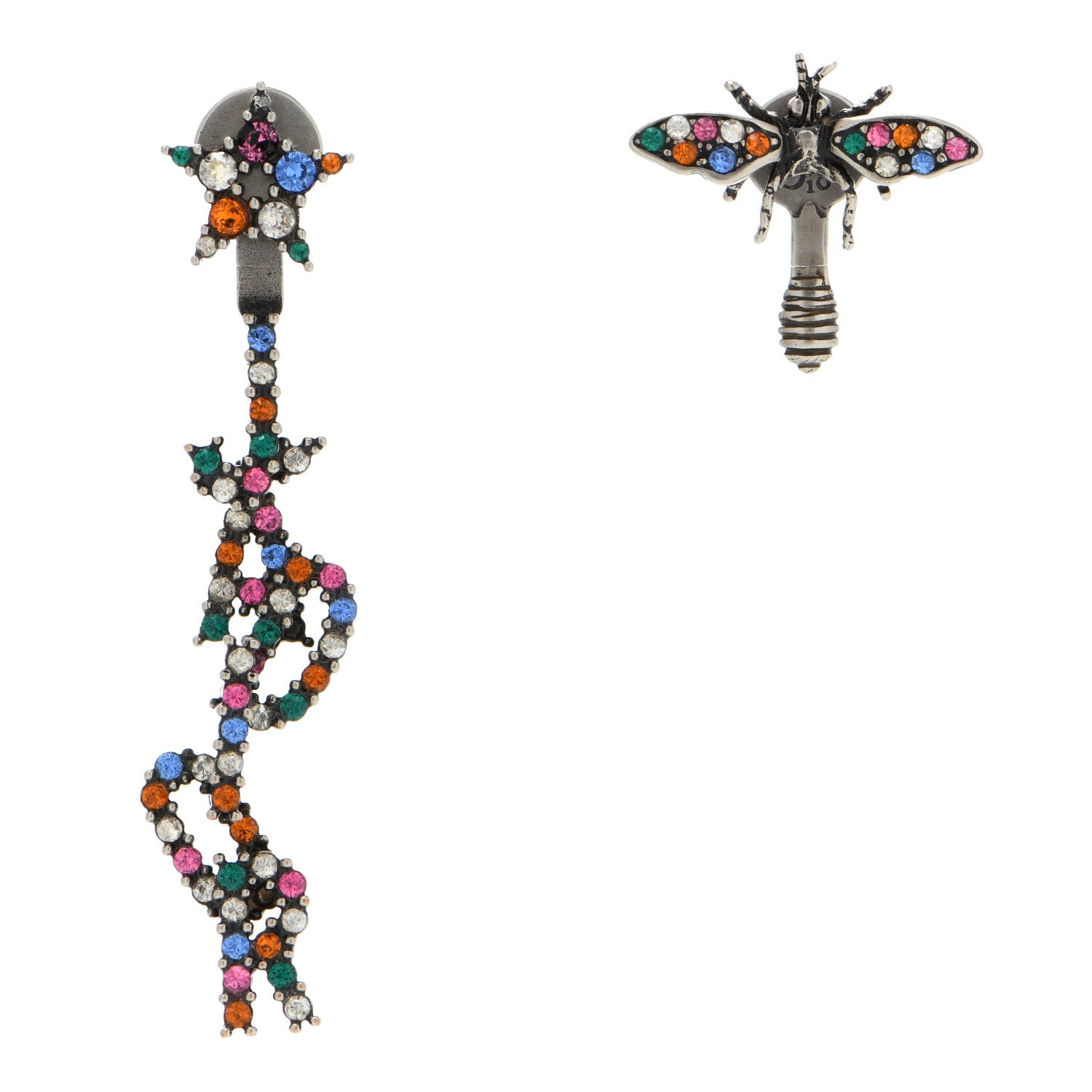 Christian Dior Palladium Crystal J'adior Earrings Multicolor 1 of 4