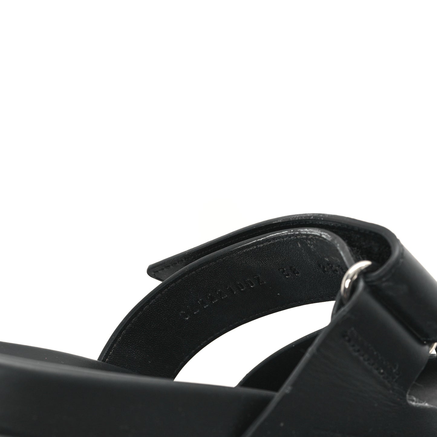 Calfskin Womens Chypre Sandals 38 Black