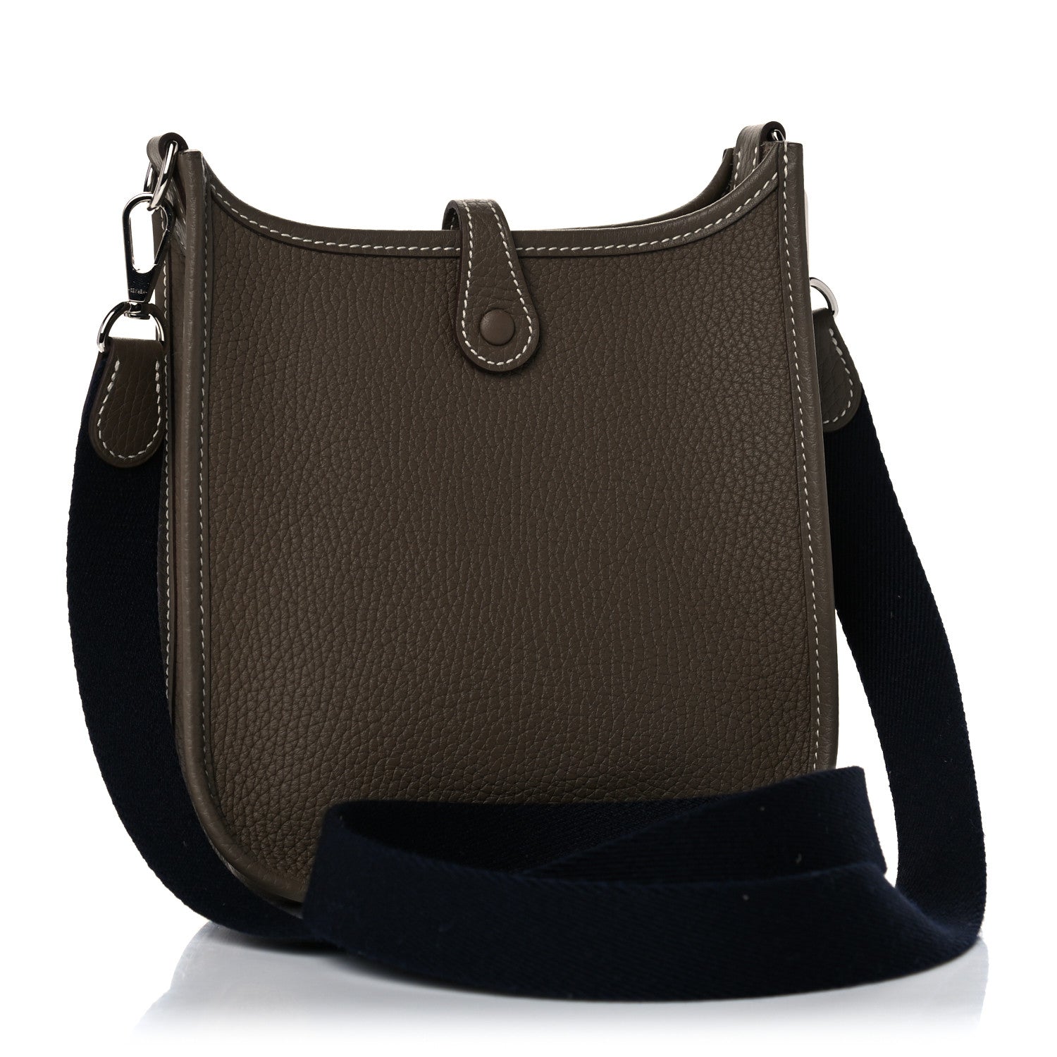 Hermes Taurillon Clemence Amazone Evelyne TPM Etoupe Bleu Indigo 3 of 11