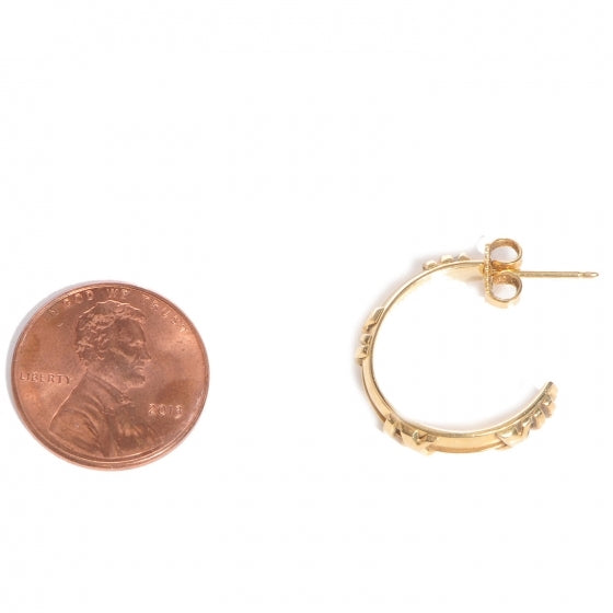 Tiffany Vintage 18k Yellow Gold Atlas Hoop Earrings 2 of 2