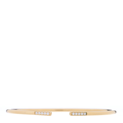 Tiffany 18K Yellow Gold Diamond Metro Wire Bracelet 1 of 8