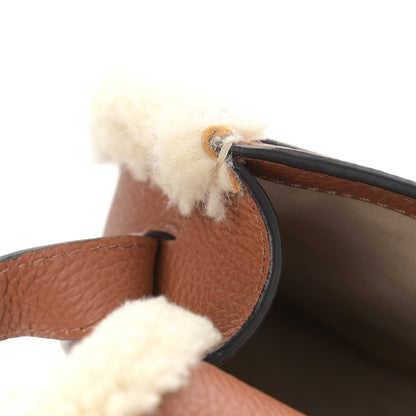 Chloe Calfskin Shearling Small Marcie Saddle Bag Caramel 9 of 15