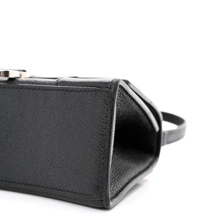 Balenciaga Grained Calfskin Hourglass Top Handle Bag XS Black 11 of 12