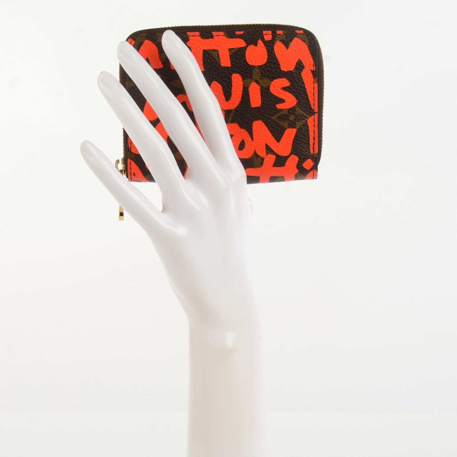 Louis Vuitton Monogram Graffiti Zippy Coin Purse Orange 2 of 8