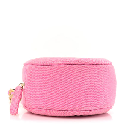 Chanel Denim Chanel 19 Round Clutch With Chain Pink 4 of 11