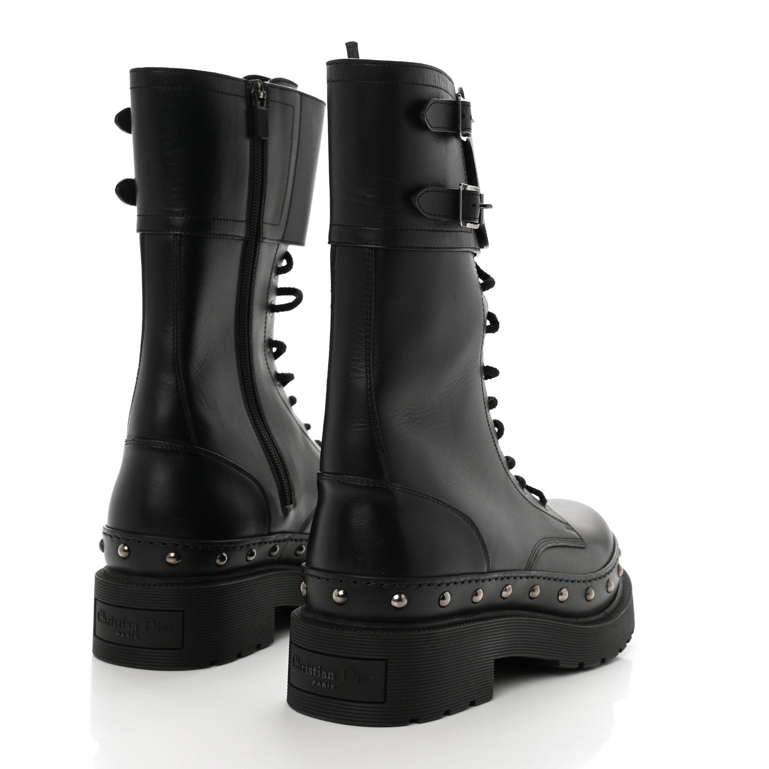 Christian Dior Calfskin Diorquake 25mm Combat Boots 41 Black 4 of 9