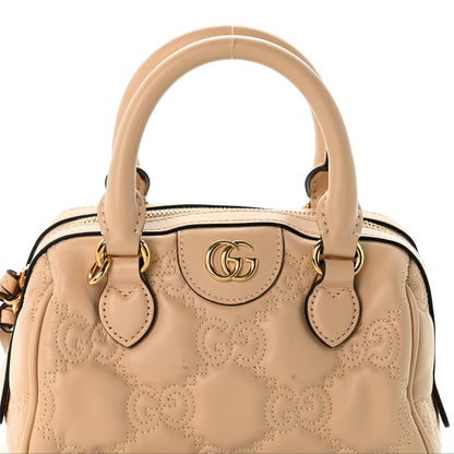 Gucci Calfskin GG Matelasse Mini Bowler Bag Naturale 8 of 11
