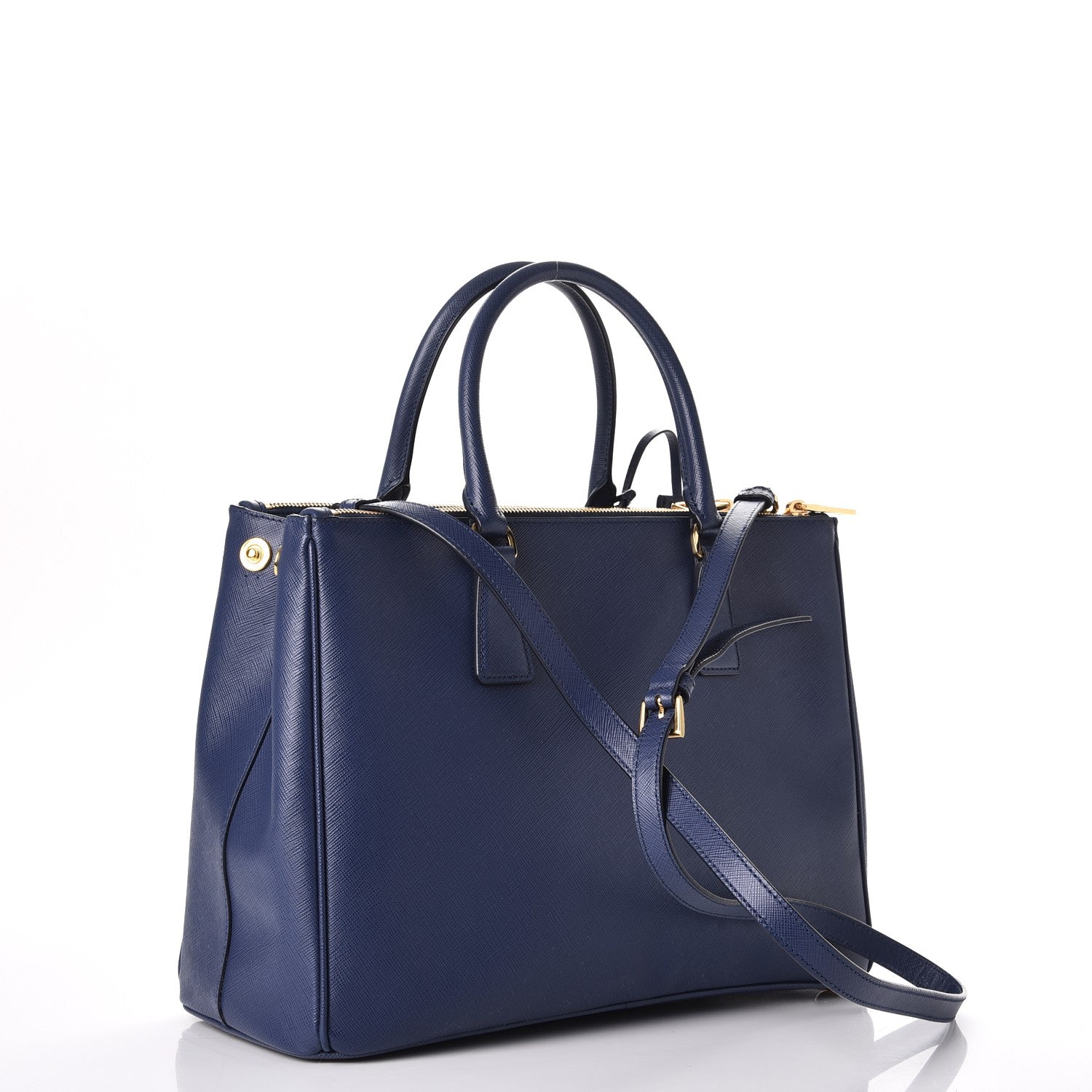 Prada Saffiano Large Galleria Double Zip Tote Bluette 4 of 11